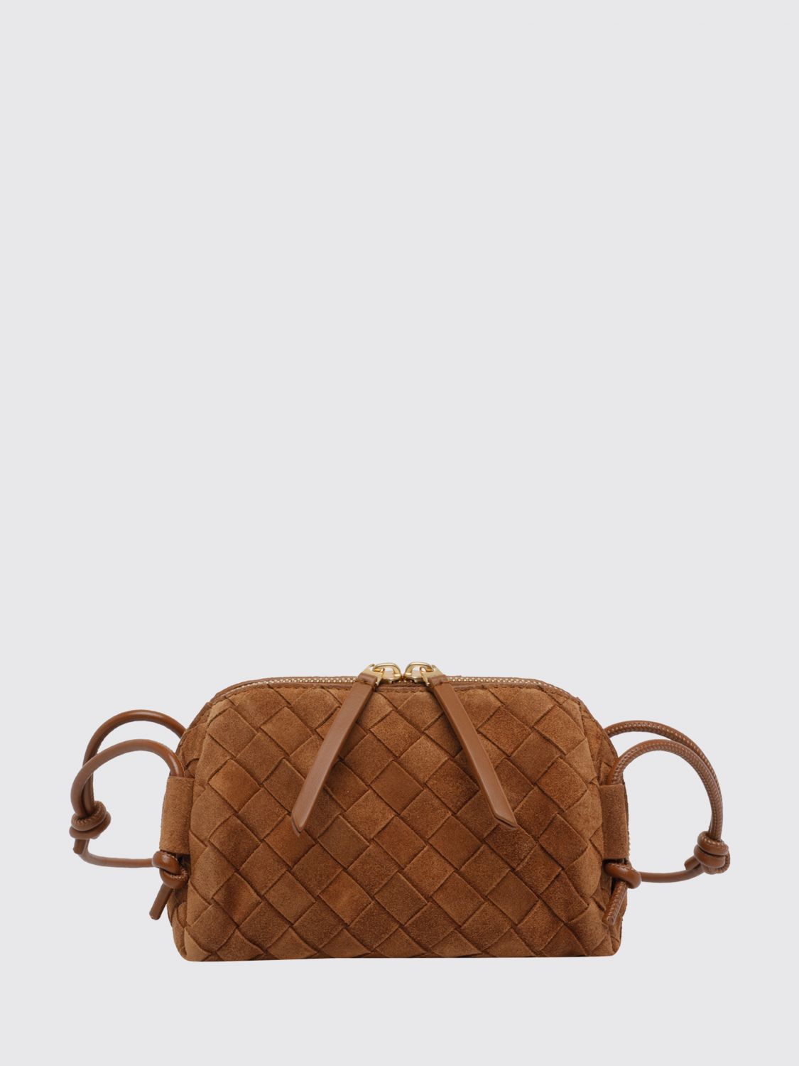 Bottega Veneta Women Concert Intrecciato Suede Leather Mini Bag Bottega Veneta BOTTEGA VENETA