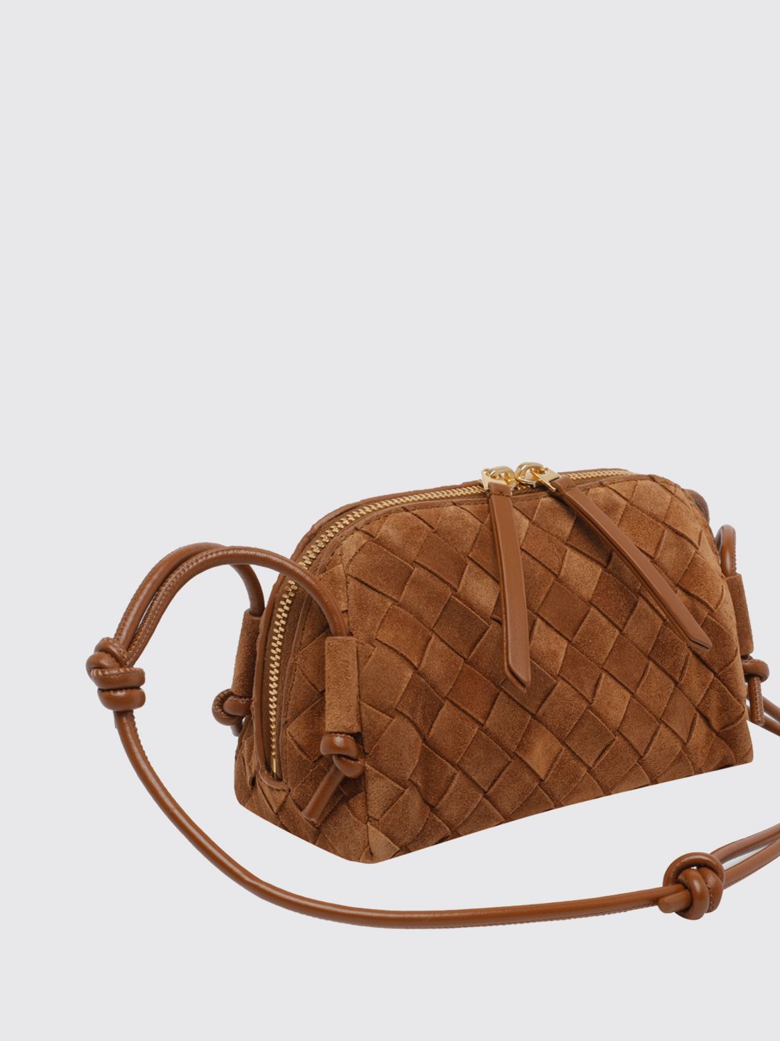 Bottega Veneta Women Concert Intrecciato Suede Leather Mini Bag Bottega Veneta BOTTEGA VENETA