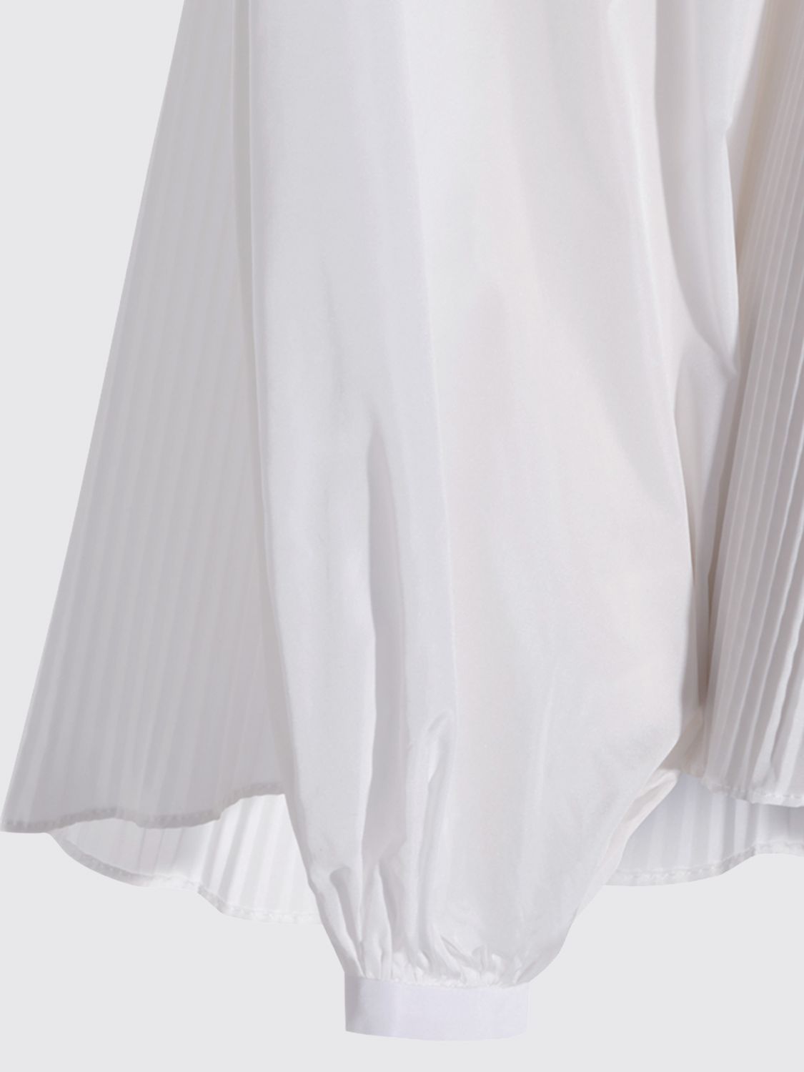 Max Mara Women Max Mara Pleated Silk-Blend Blouse With Scarf-Neck And Long Sleeves MAX MARA