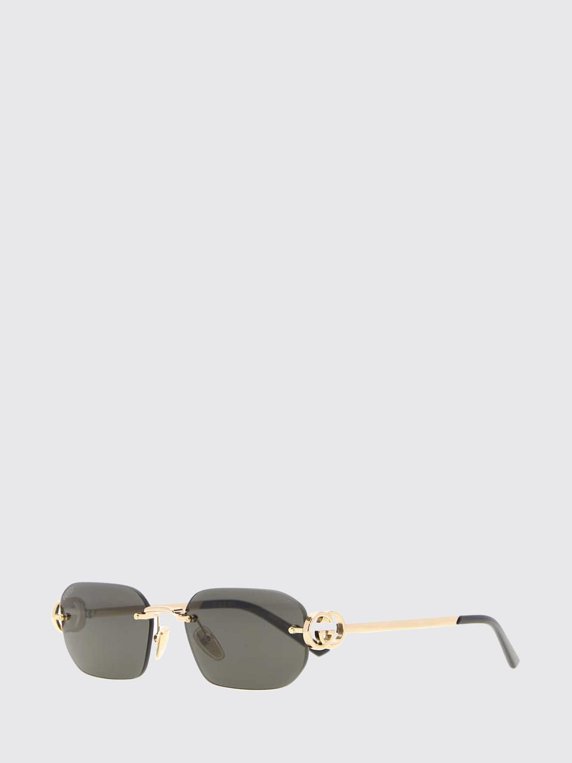 Gucci Women Gucci Rectangular Aviator Metal Sunglasses With Gg Logo GUCCI