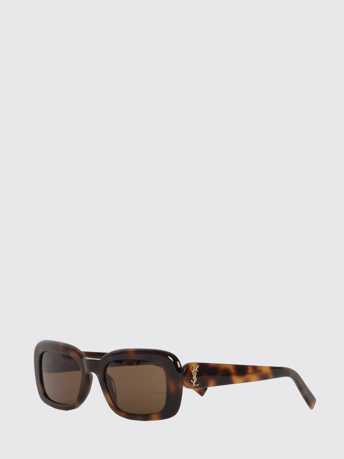 Saint Laurent Men Rectangular Tortoiseshell Sunglasses Saint Laurent With Ysl Monogram SAINT LAURENT