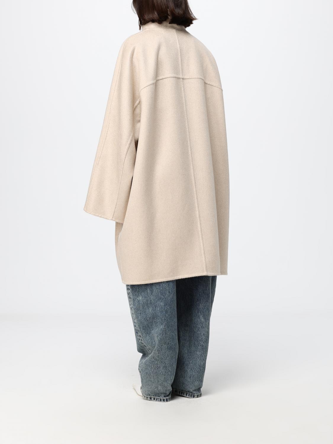 AlaiA Women Oversized Cashmere Cape Alaia With Funnel Neck And Asymmetrical Hem ALAIA