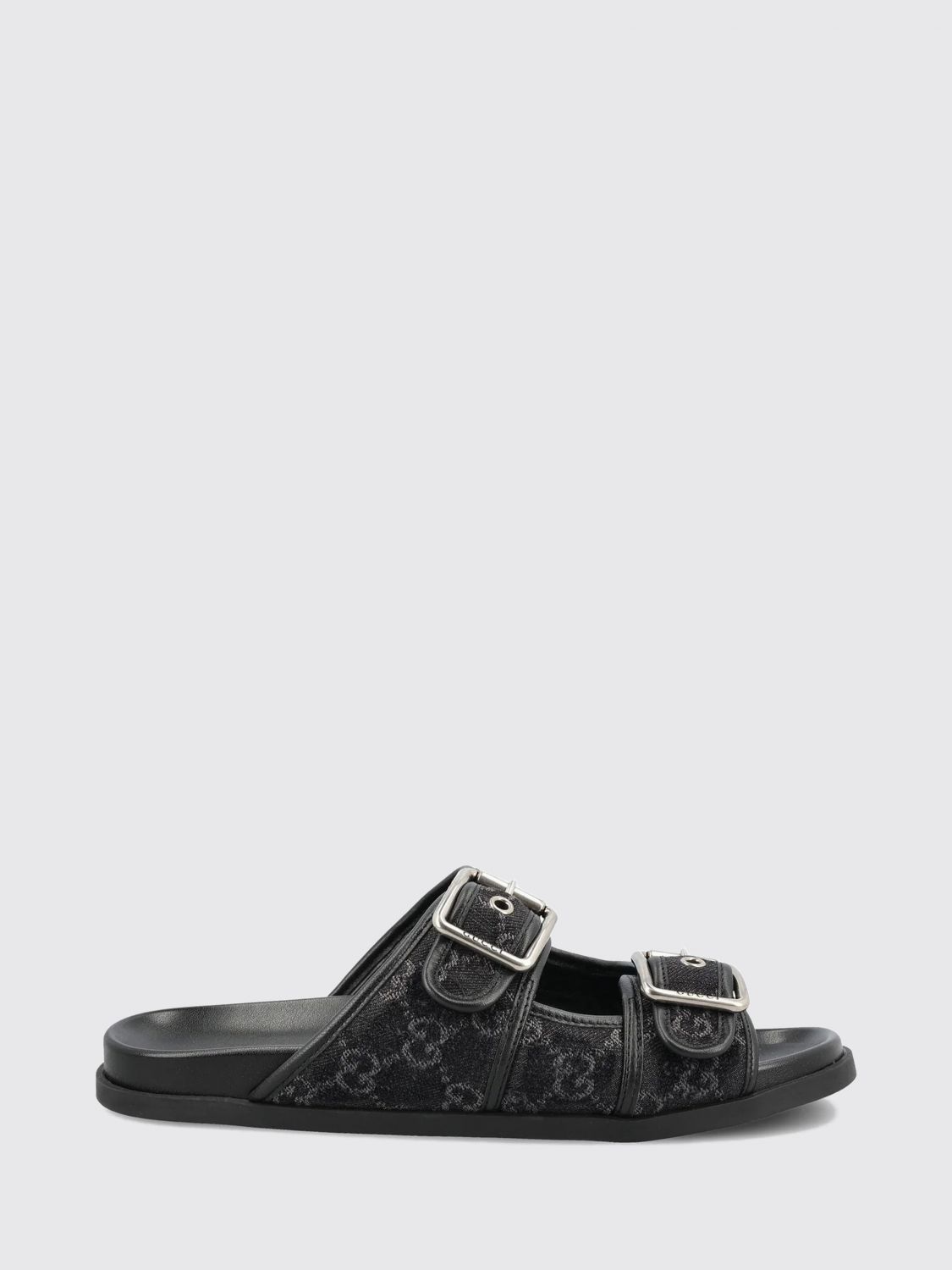 Gucci Men Gucci Gg Monogram Jacquard Denim Double-Strap Sandals GUCCI