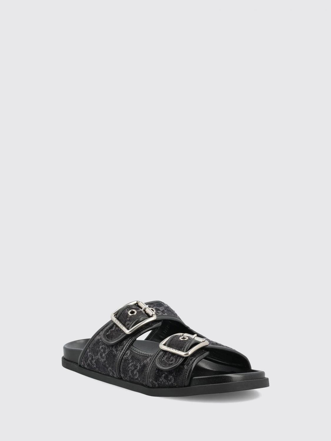 Gucci Men Gucci Gg Monogram Jacquard Denim Double-Strap Sandals GUCCI