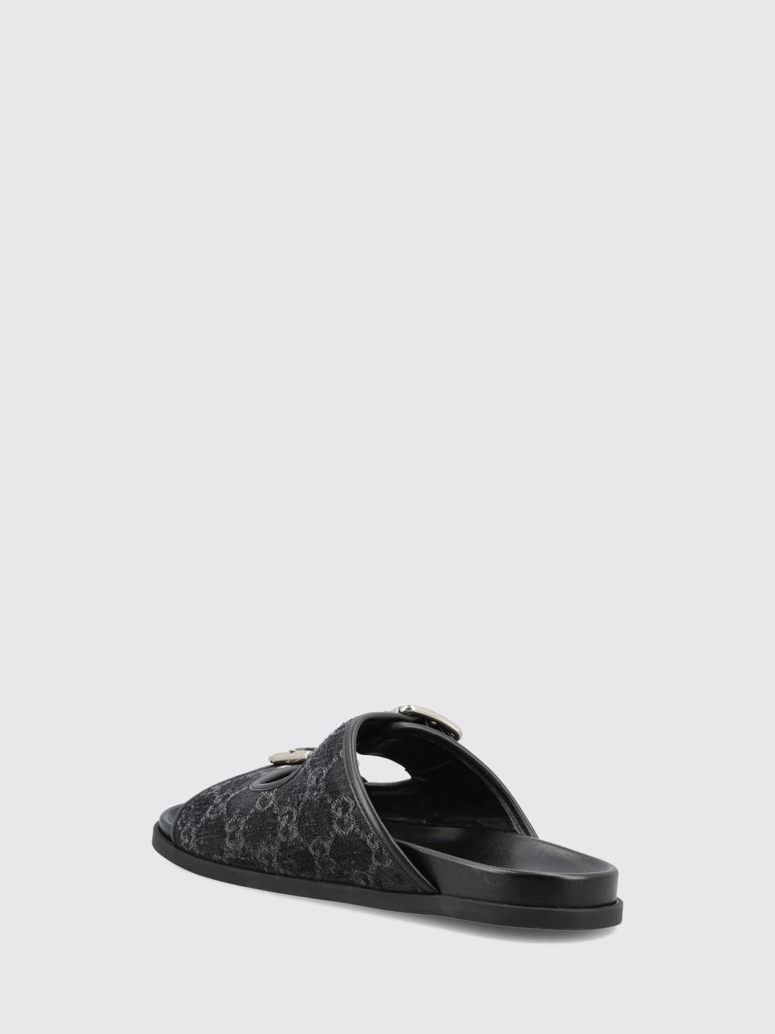 Gucci Men Gucci Gg Monogram Jacquard Denim Double-Strap Sandals GUCCI