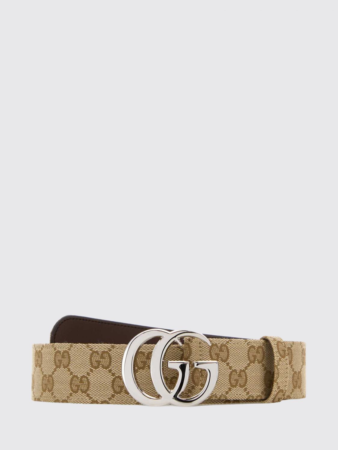 Gucci Men Gg Marmont Canvas Belt Gucci With An Interlocking Monogram Buckle GUCCI