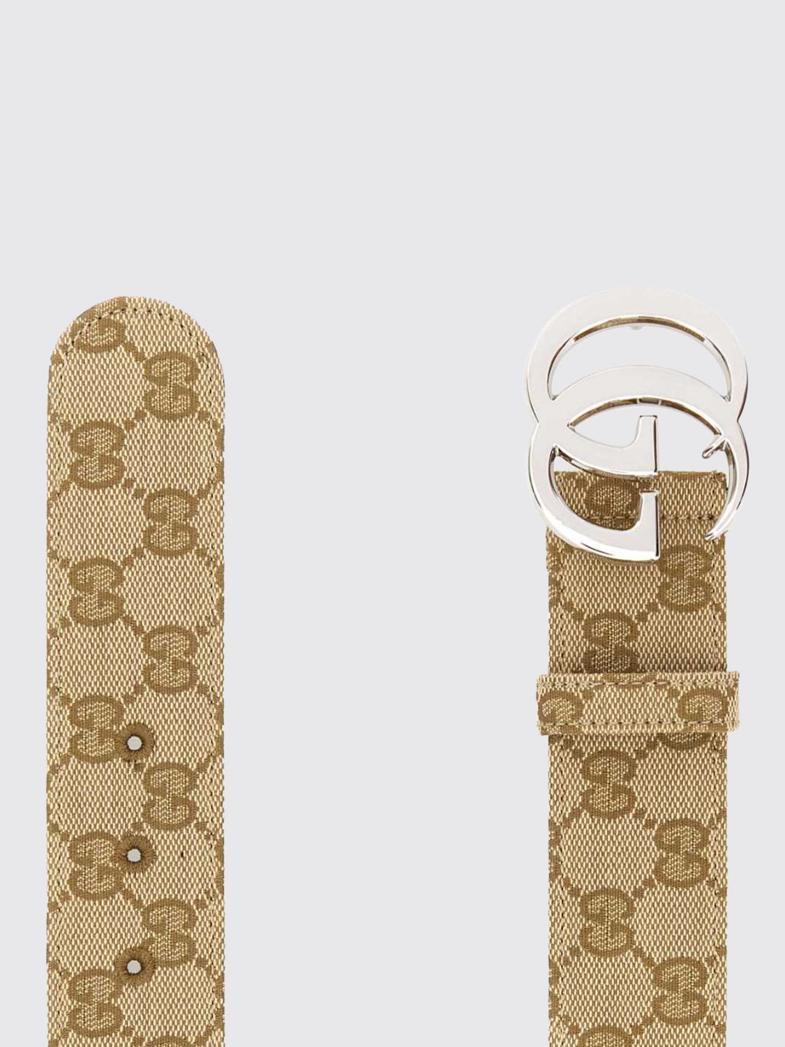 Gucci Men Gg Marmont Canvas Belt Gucci With An Interlocking Monogram Buckle GUCCI