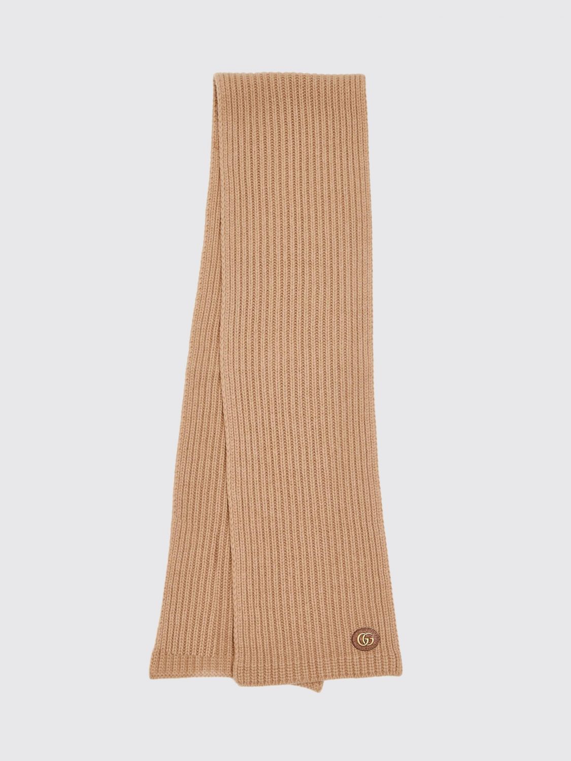 Gucci Women Gucci Ribbed Wool Scarf With All-Over Gg Monogram Pattern GUCCI