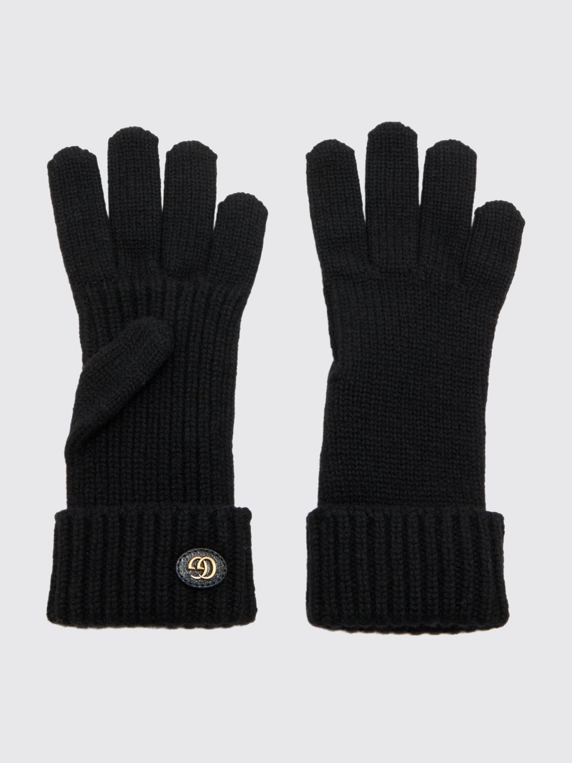 Gucci Women Gucci Gg Monogram Wool-Blend Gloves With Ribbed Cuffs GUCCI