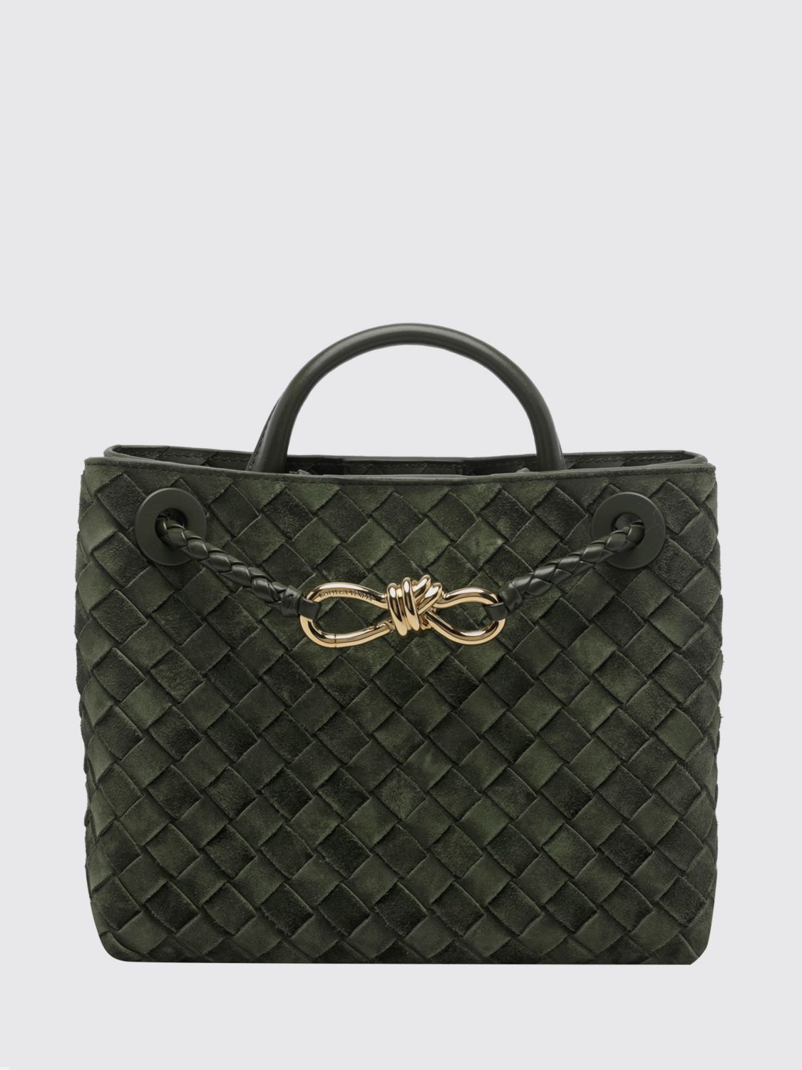 Bottega Veneta Women Bottega Veneta Andiamo Small Intrecciato Calf Leather Handbag BOTTEGA VENETA