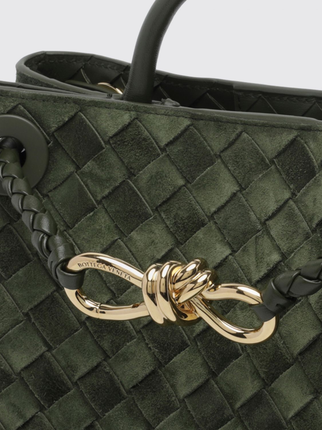 Bottega Veneta Women Bottega Veneta Andiamo Small Intrecciato Calf Leather Handbag BOTTEGA VENETA