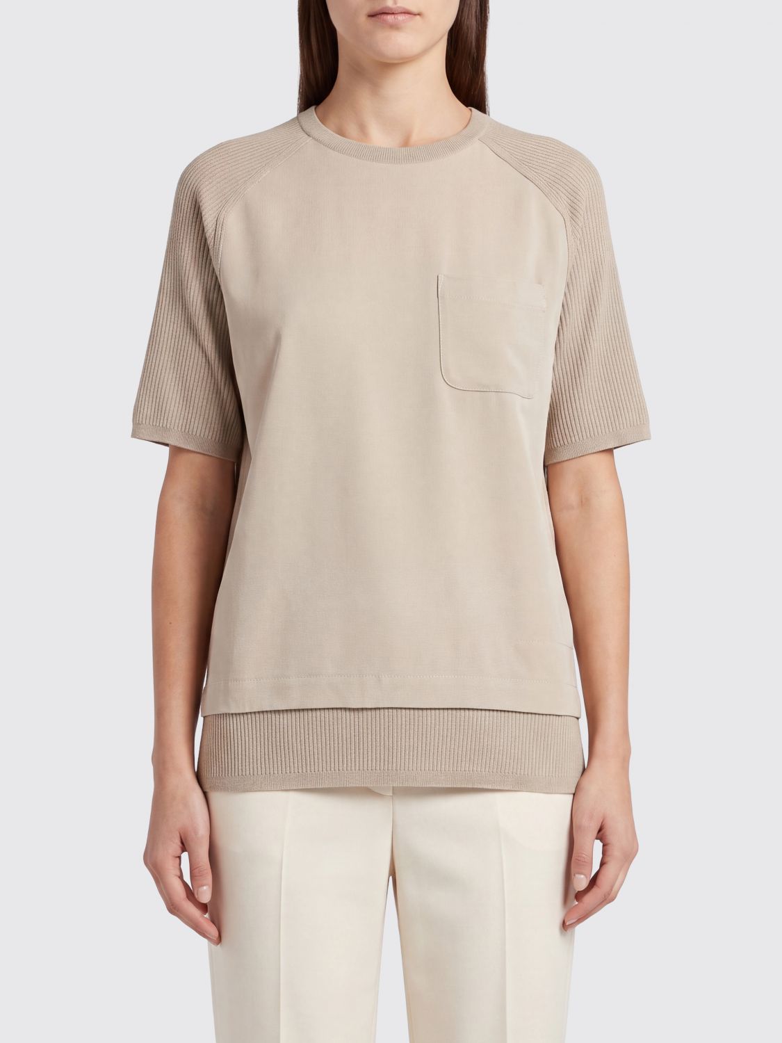 Max Mara T-Shirt Woman Grey MAX MARA