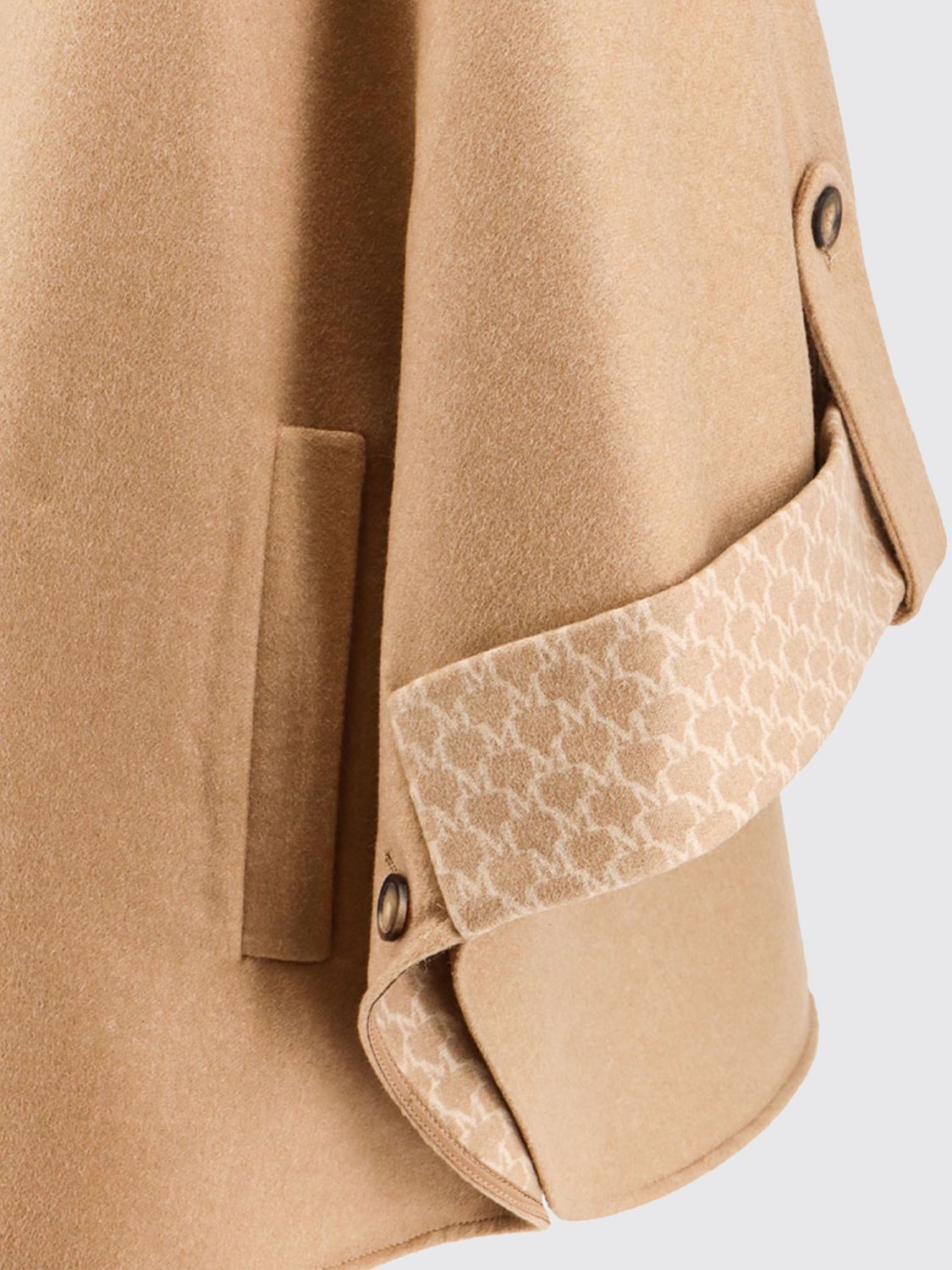 Max Mara Women Max Mara Single-Breasted Wool And Cashmere Cape With High Collar MAX MARA