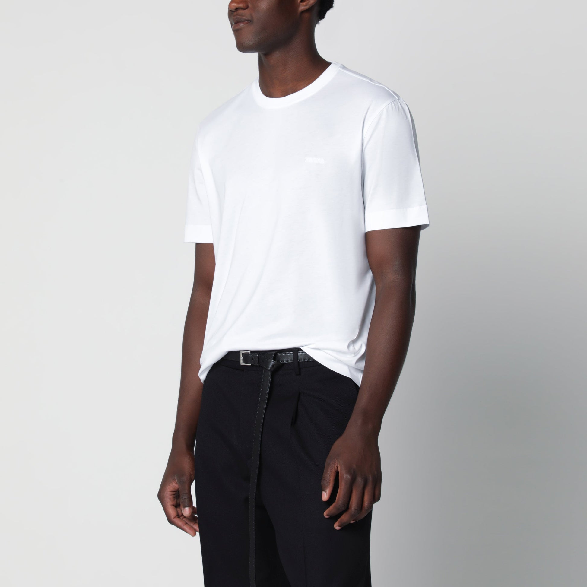 Zegna White Cotton T-Shirt Men ZEGNA