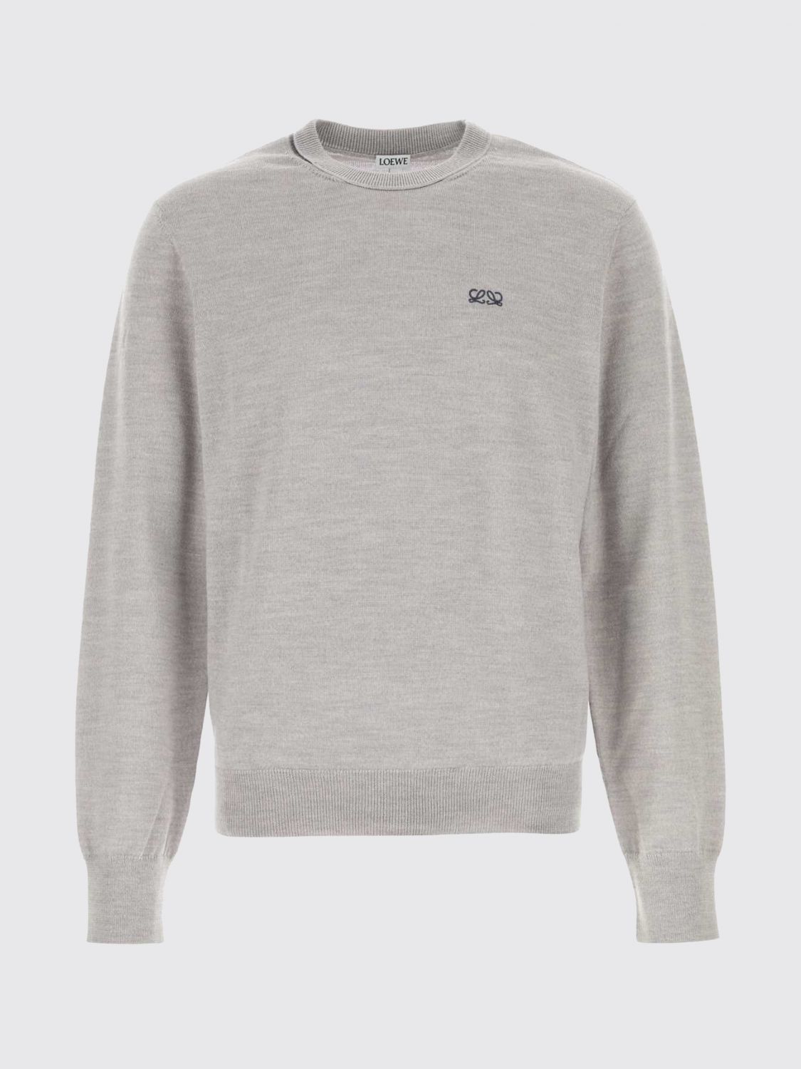Loewe Men Loewe Anagram Embroidered Wool Crewneck Jumper LOEWE