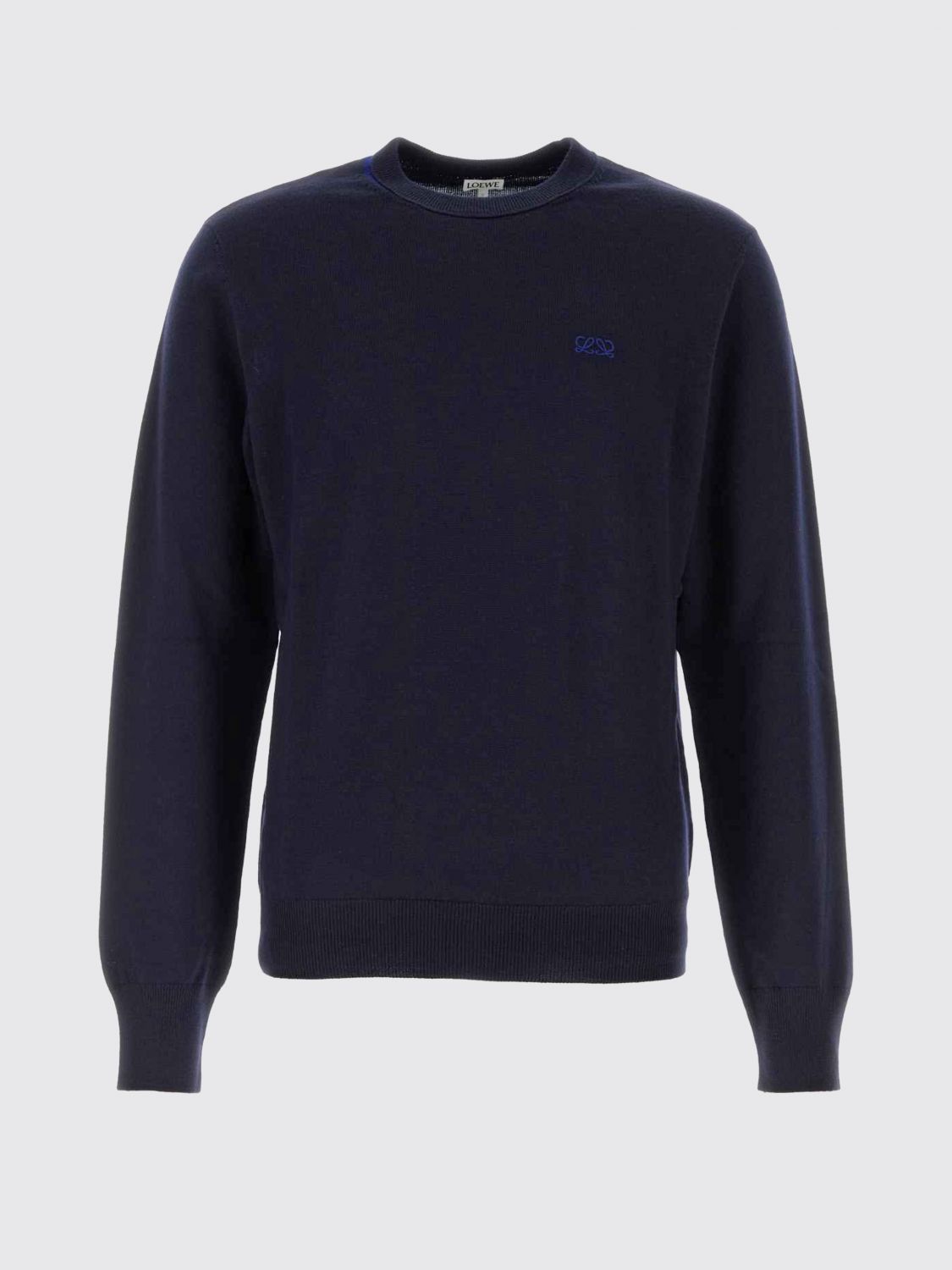 Loewe Men Loewe Anagram Embroidered Wool Crewneck Jumper LOEWE