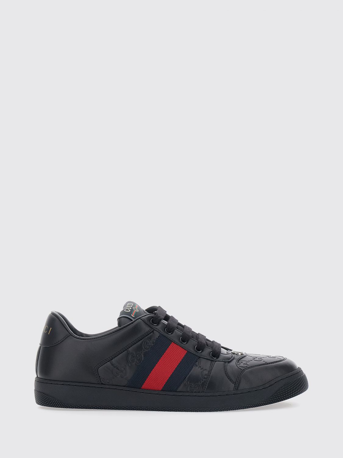 Gucci Women Screener Trainers Gucci In Lambskin With Embossed Gg Monogram GUCCI