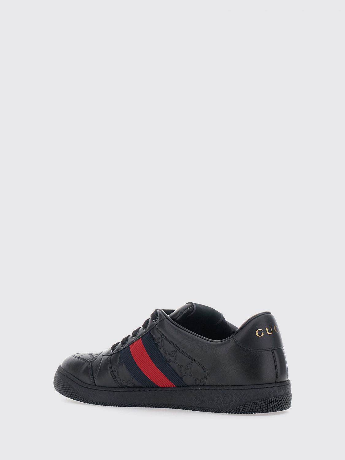 Gucci Women Screener Trainers Gucci In Lambskin With Embossed Gg Monogram GUCCI