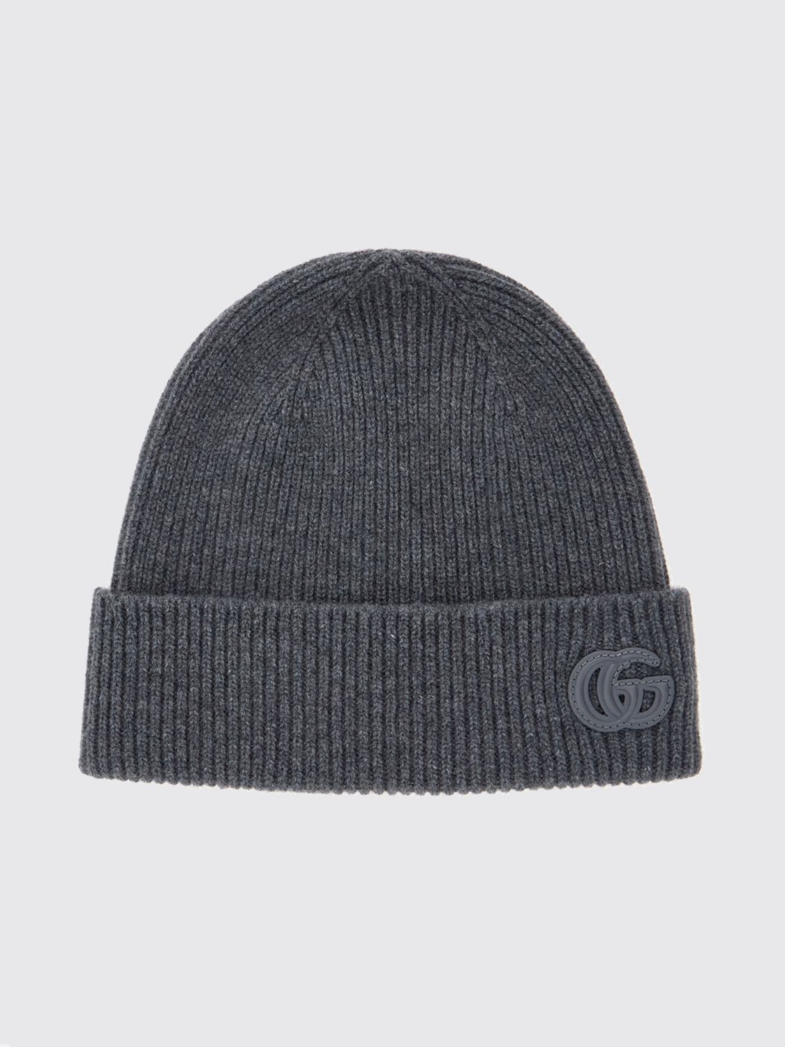 Gucci Men Gg Monogram Ribbed Pure Cashmere Beanie Hat Gucci GUCCI