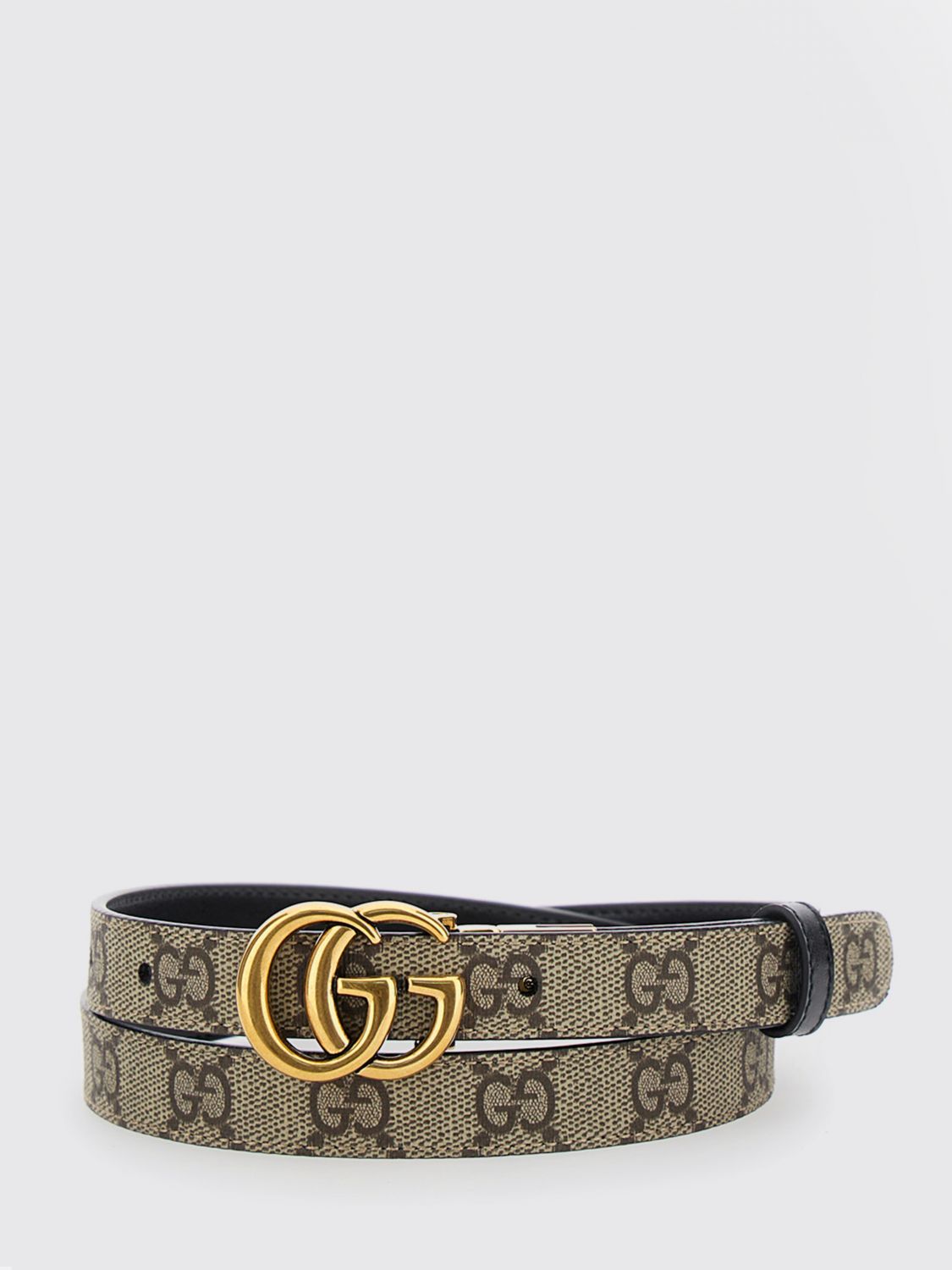 Gucci Women Gg Marmont Reversible Gg Supreme And Leather Belt Gucci GUCCI