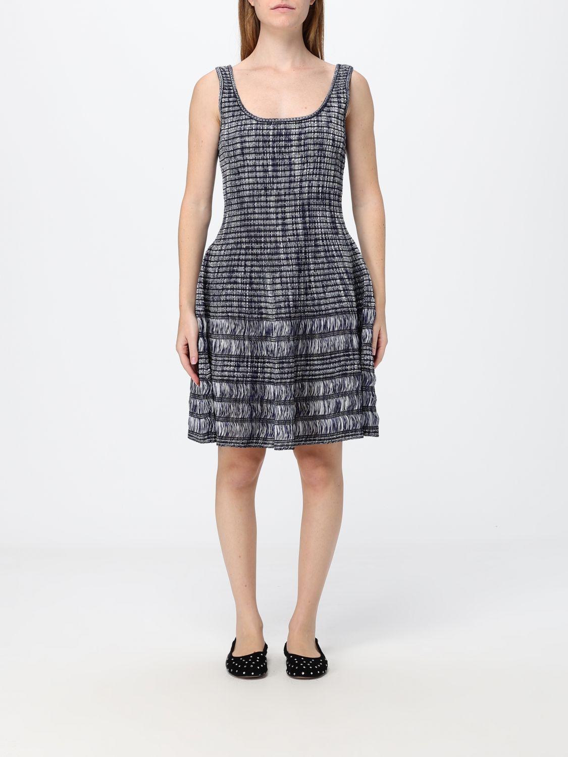 Alai�A Women A-Line Off-The-Shoulder Long Dress Alaia In Jacquard Viscose Knit ALAIA