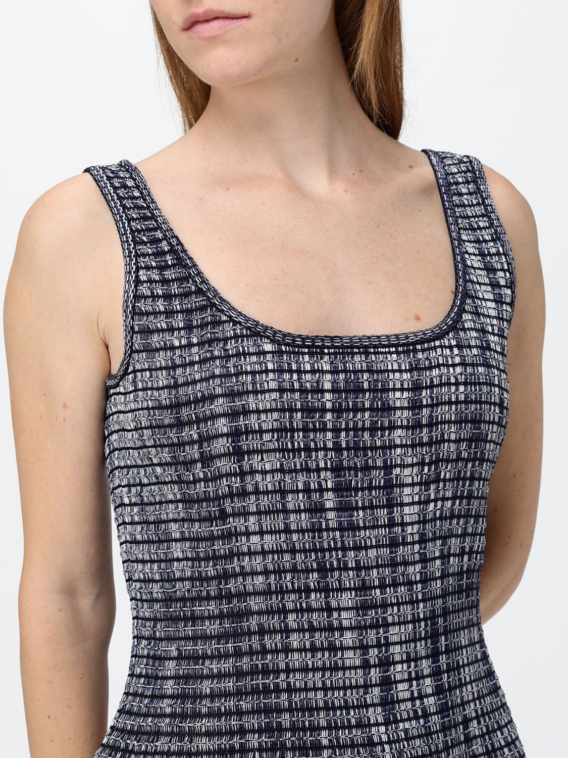 Alai�A Women A-Line Off-The-Shoulder Long Dress Alaia In Jacquard Viscose Knit ALAIA