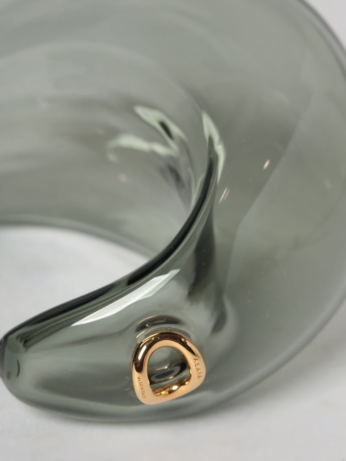 Alai�A Women Alaia Bubble Rigid Bracelet In Mouth-Blown Glass With Engraved Logo ALAIA