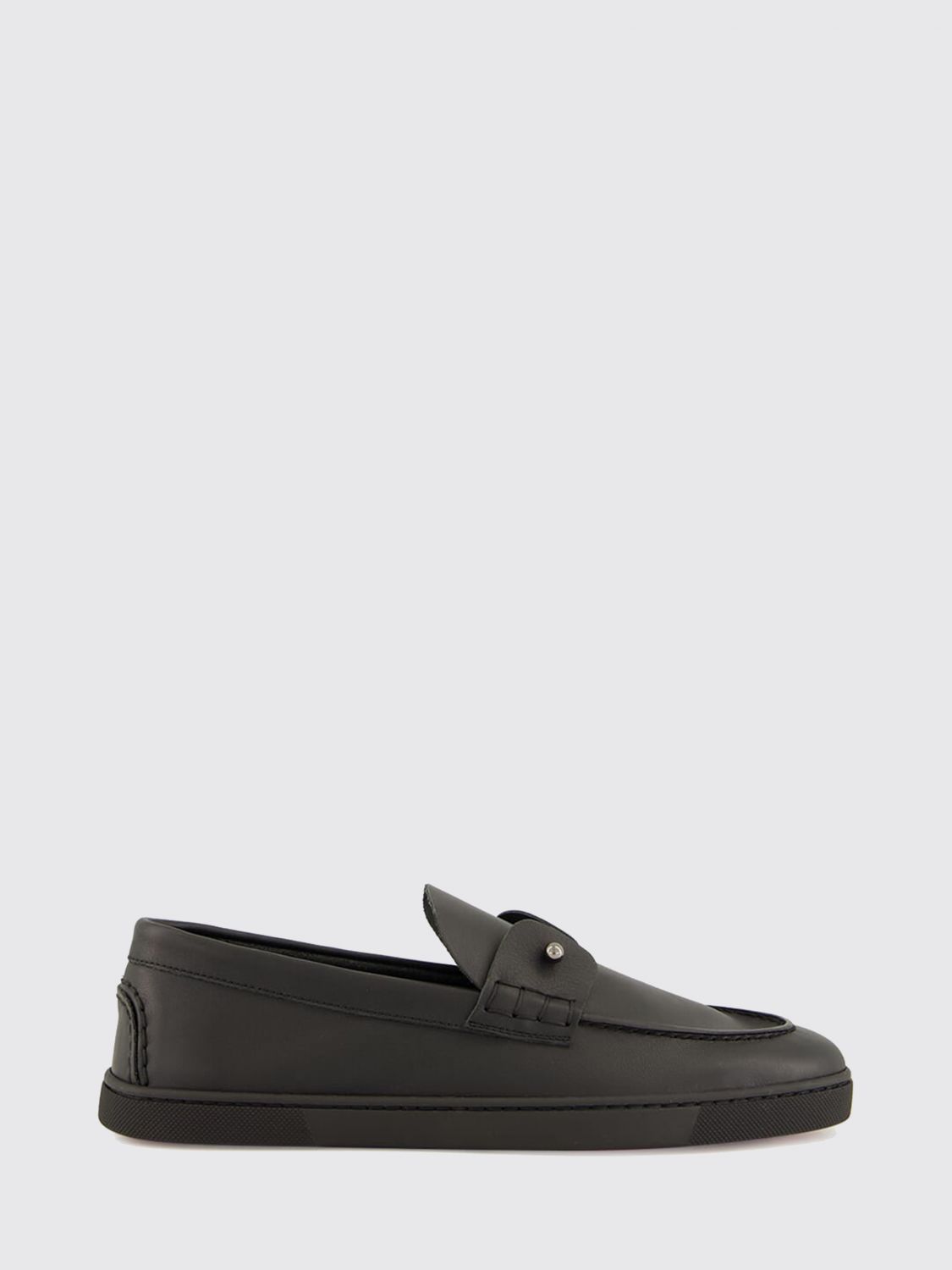 Christian Louboutin Men Chambeliboat Calf Leather Loafers Christian Louboutin With Piercing Embellishments CHRISTIAN LOUBOUTIN
