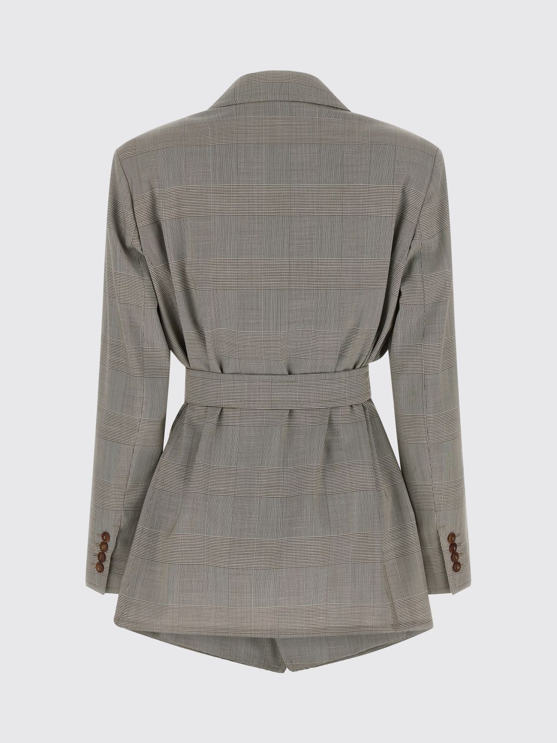 Max Mara Women Max Mara Prince Of Wales Check Wool Robe Blazer MAX MARA