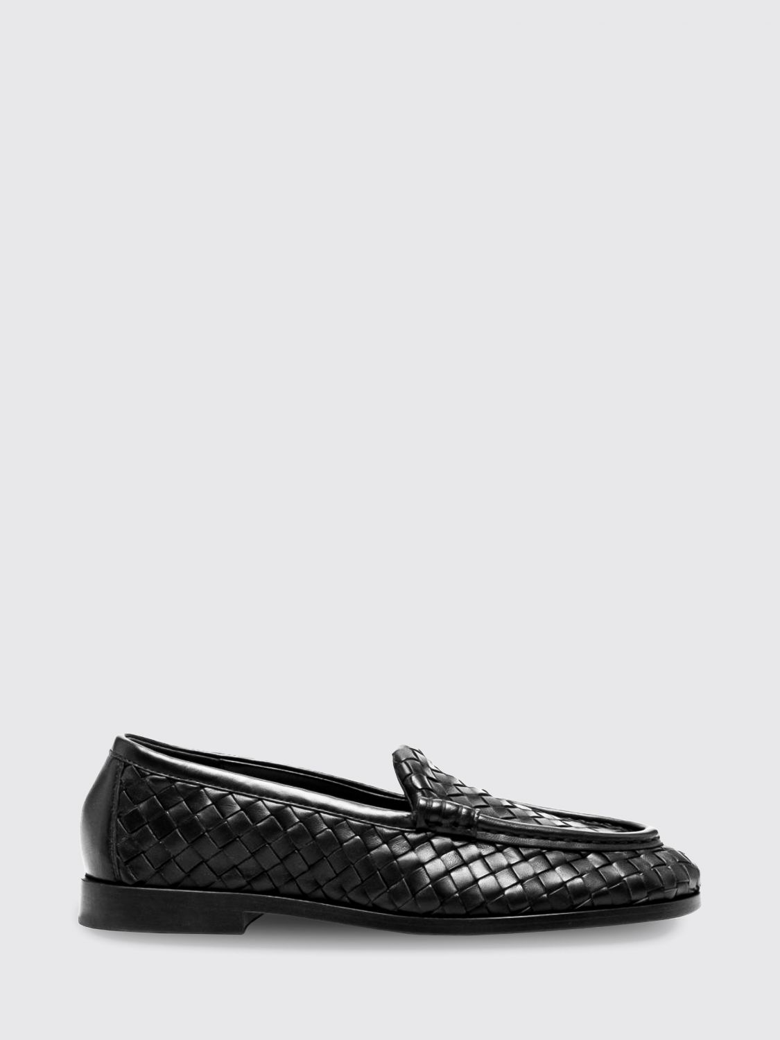 Bottega Veneta Women Bottega Veneta Silenzio Intrecciato Lambskin Loafers BOTTEGA VENETA