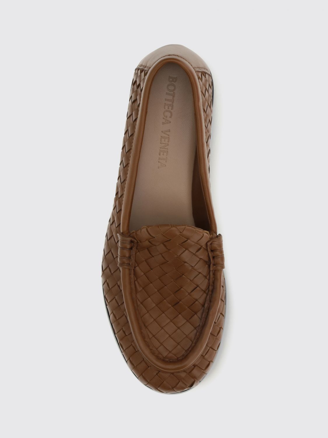 Bottega Veneta Women Bottega Veneta Silenzio Intrecciato Lambskin Loafers