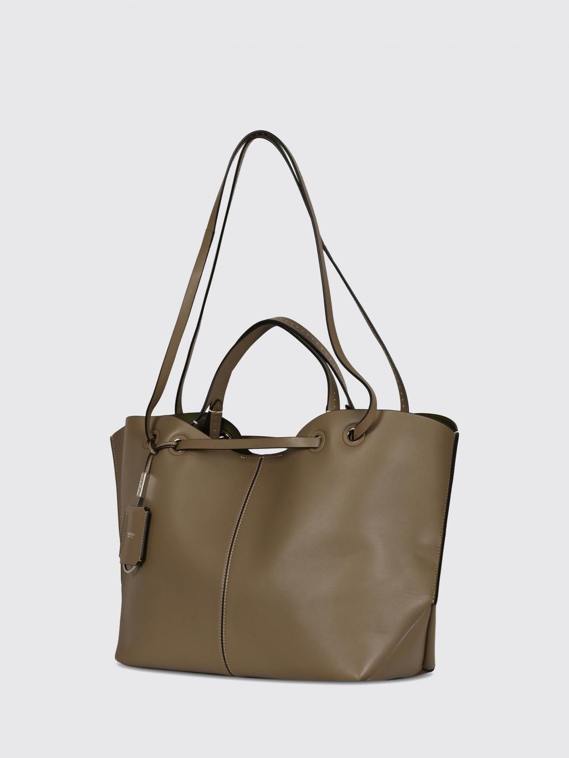 Max Mara Women Max Mara Smooth Leather Shoulder Bag With Logo Charm MAX MARA
