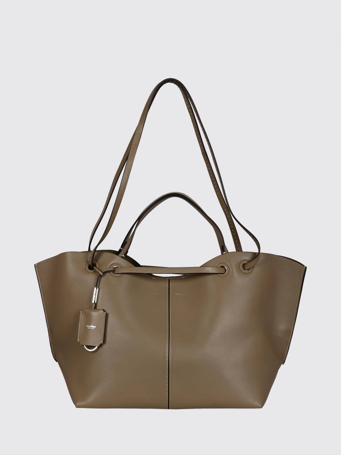 Max Mara Women Max Mara Smooth Leather Shoulder Bag With Logo Charm MAX MARA