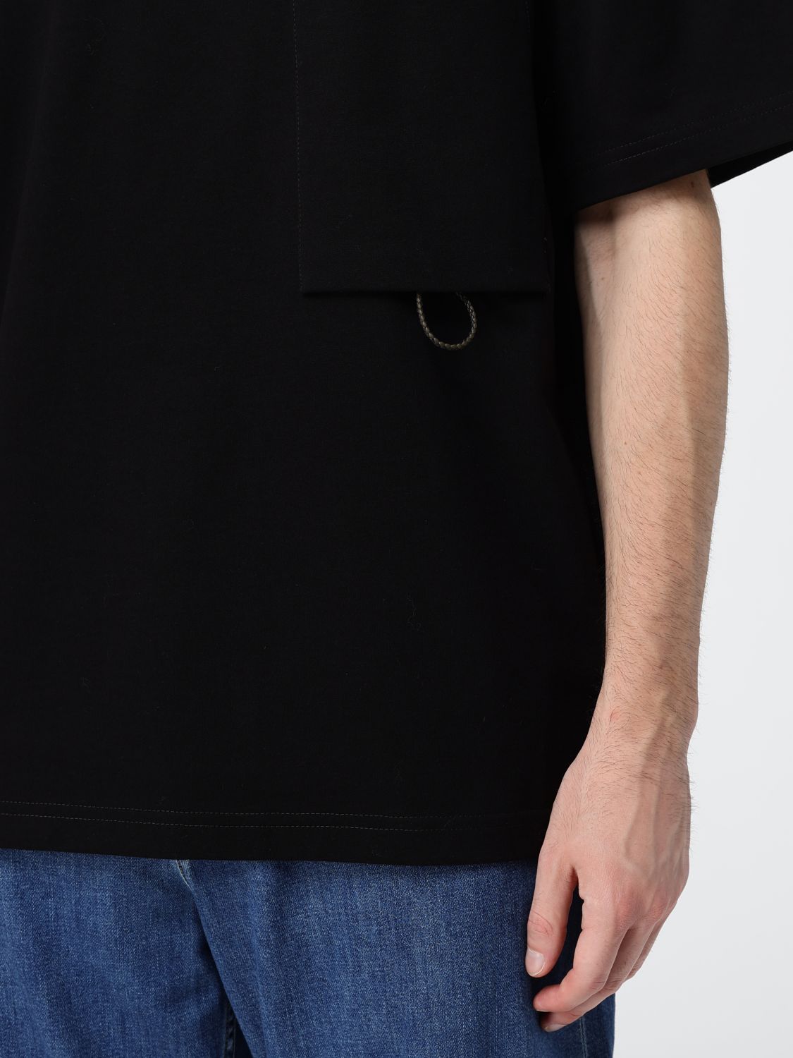 Bottega Veneta Men Bottega Veneta Drop-Shoulder Cotton Crewneck T-Shirt BOTTEGA VENETA