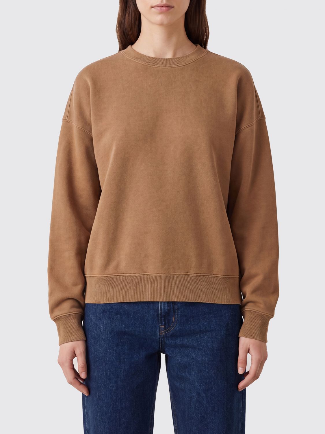 Saint Laurent Sweatshirt Woman Brown SAINT LAURENT