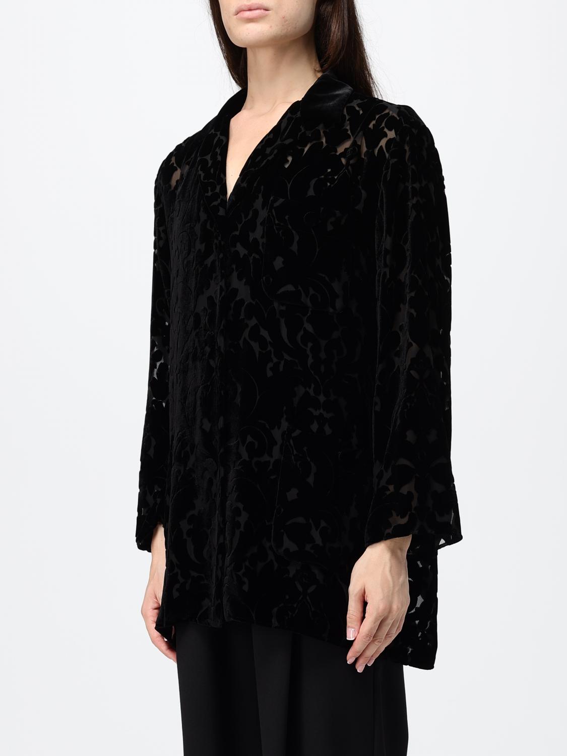 Gucci Women Gucci Silk Blend Shirt With Classic Collar And Concealed Placket GUCCI