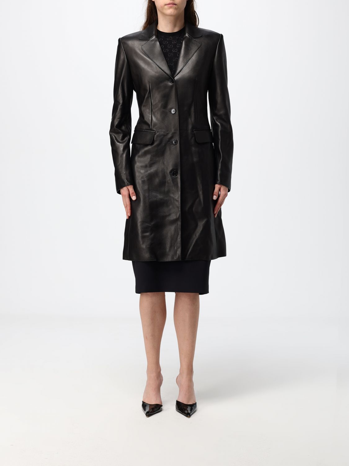 Gucci Coat Woman Black GUCCI