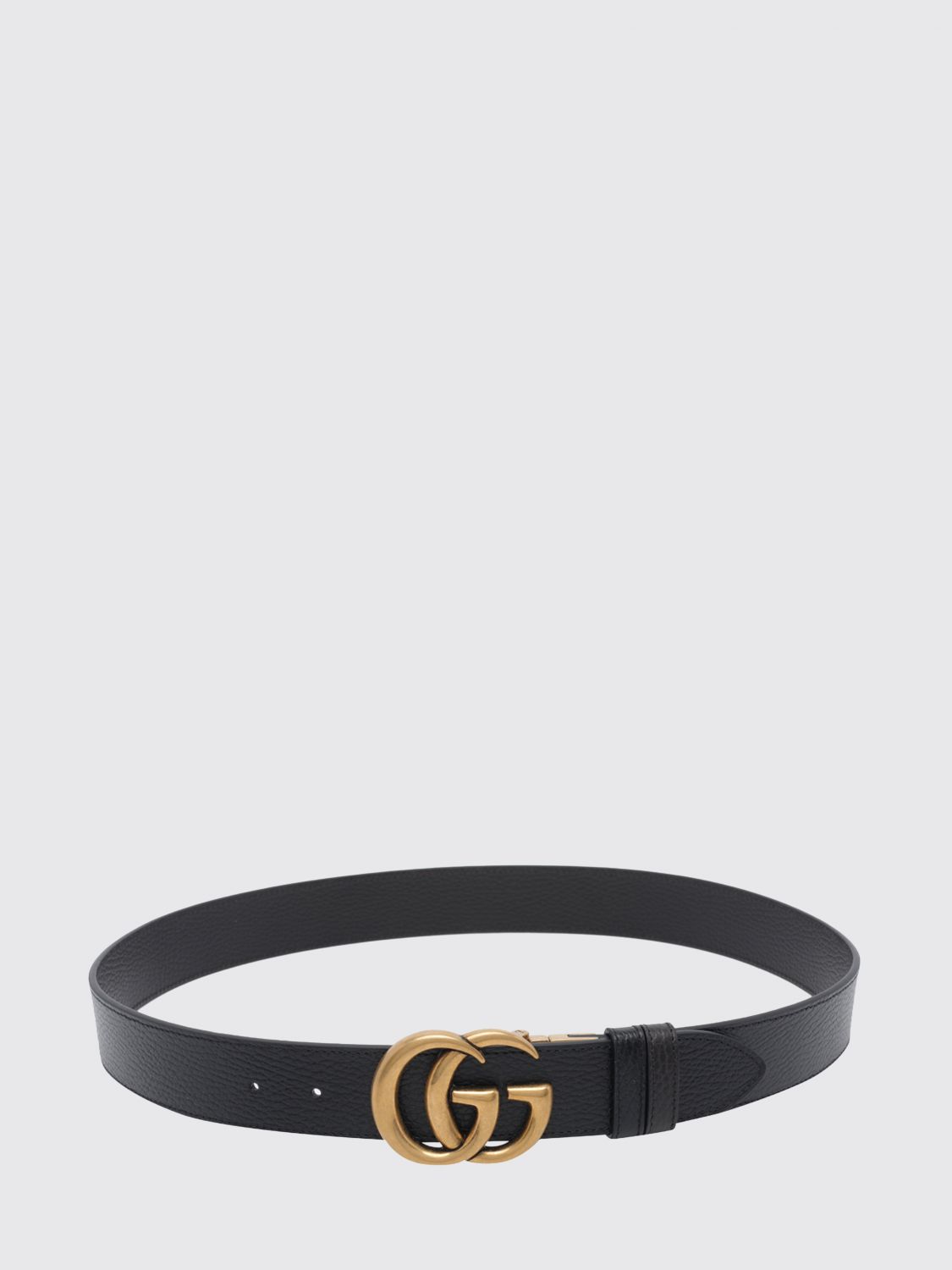 Gucci Men Gucci Gg Marmont Calfskin Leather Belt With Monogram Buckle GUCCI