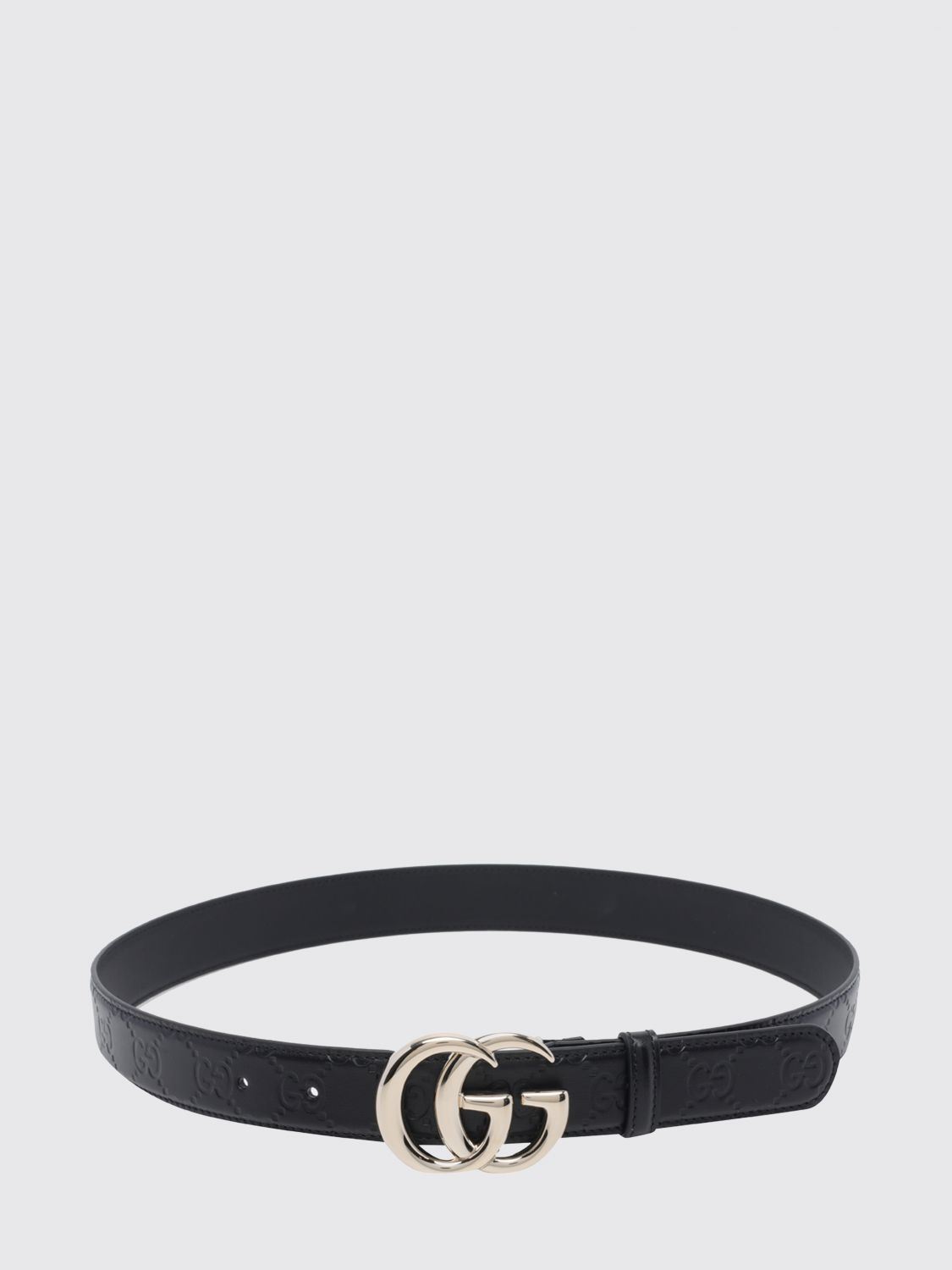 Gucci Women Gucci Women's Calfskin Leather Belt With Gg Monogram Buckle GUCCI