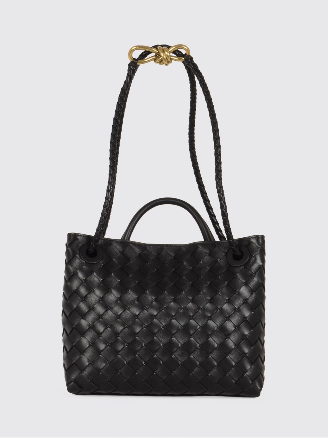 Bottega Veneta Women Andiamo Small Handbag Bottega Veneta In Woven Leather With A Shoulder Strap BOTTEGA VENETA
