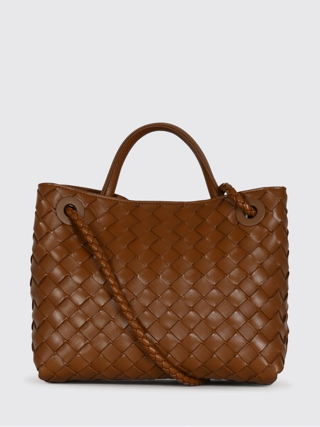 Bottega Veneta Women Andiamo Small Handbag Bottega Veneta In Woven Leather With A Shoulder Strap BOTTEGA VENETA
