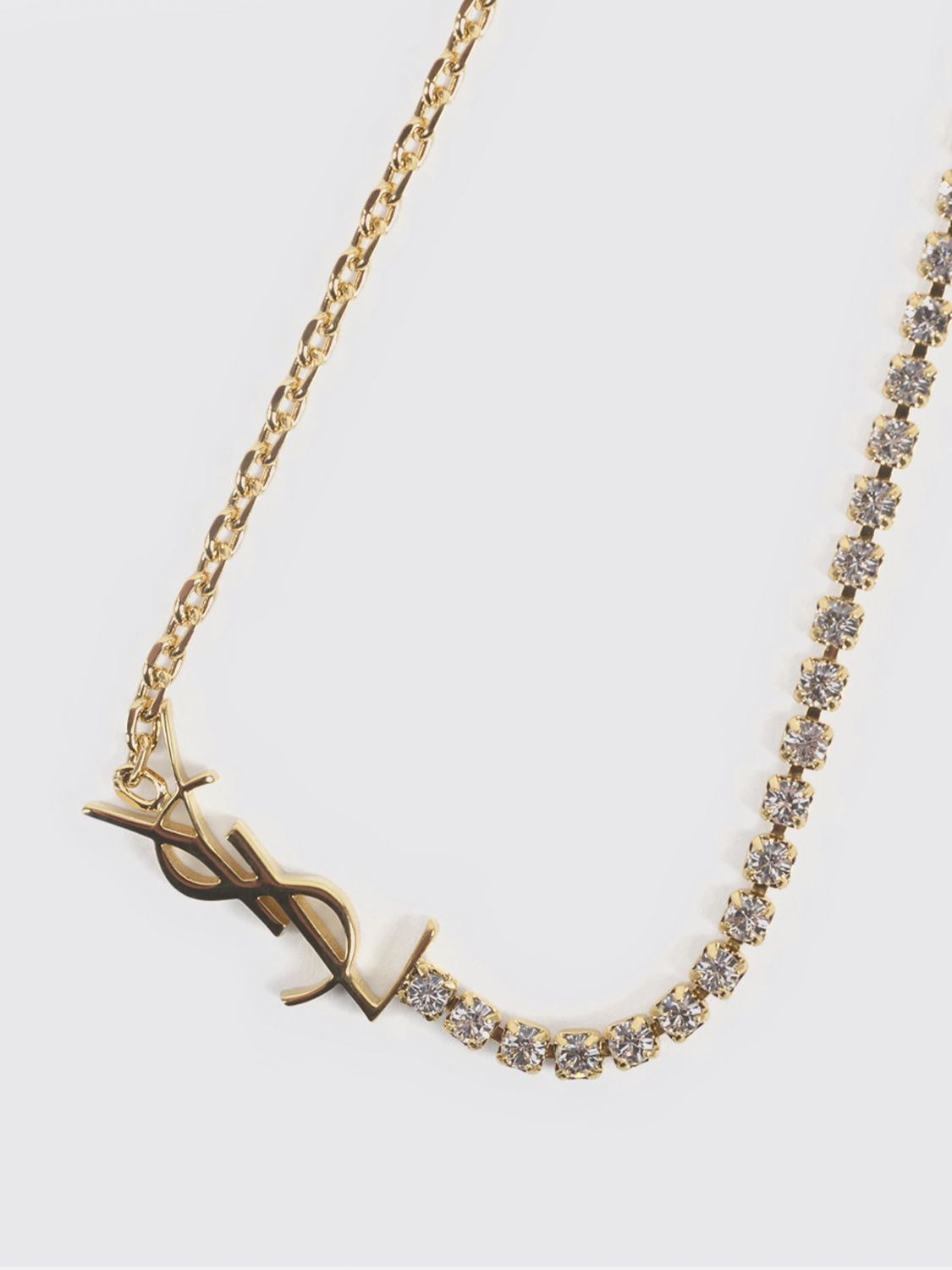 Saint Laurent Women Saint Laurent Cassandre Brass Bracelet With Ysl Monogram SAINT LAURENT