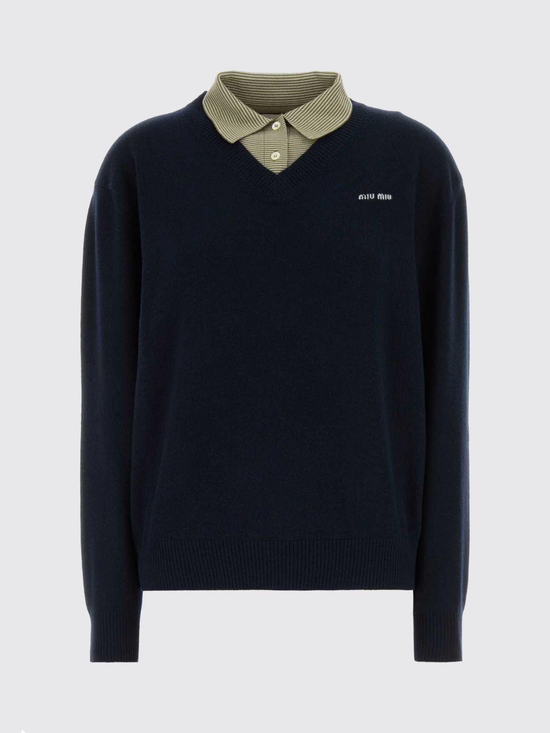 Miu Miu Polo Shirt Woman Blue MIU MIU