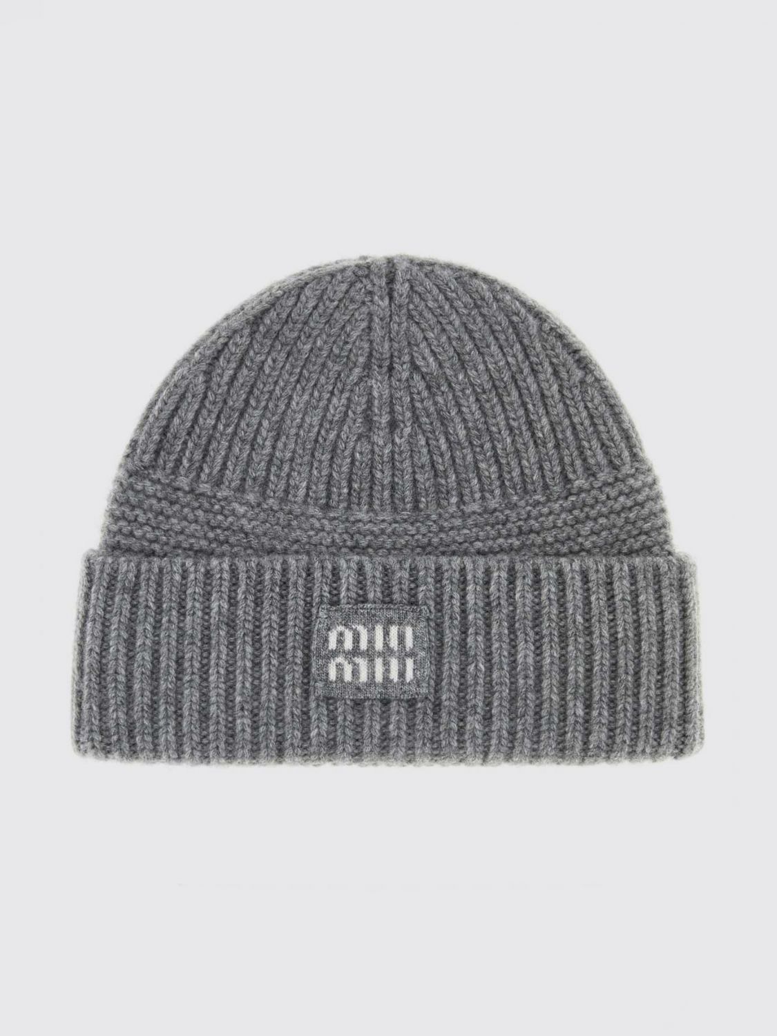 Miu Miu Hat Woman Grey MIU MIU
