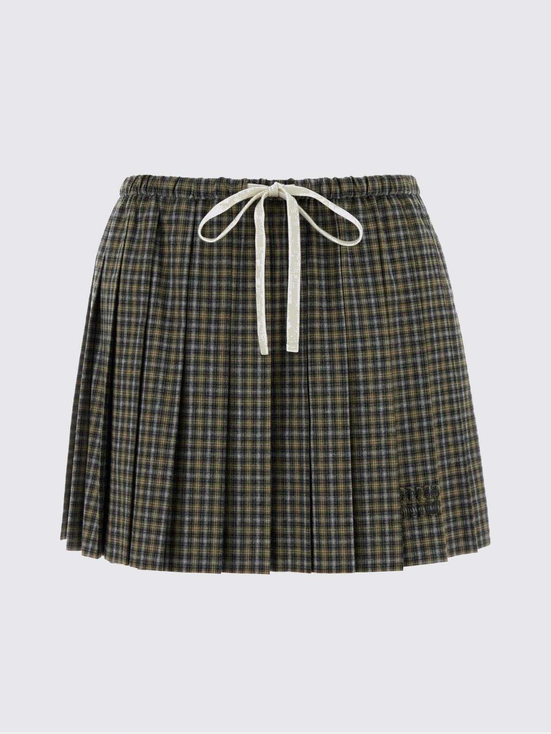 Miu Miu Skirt Woman Grey MIU MIU