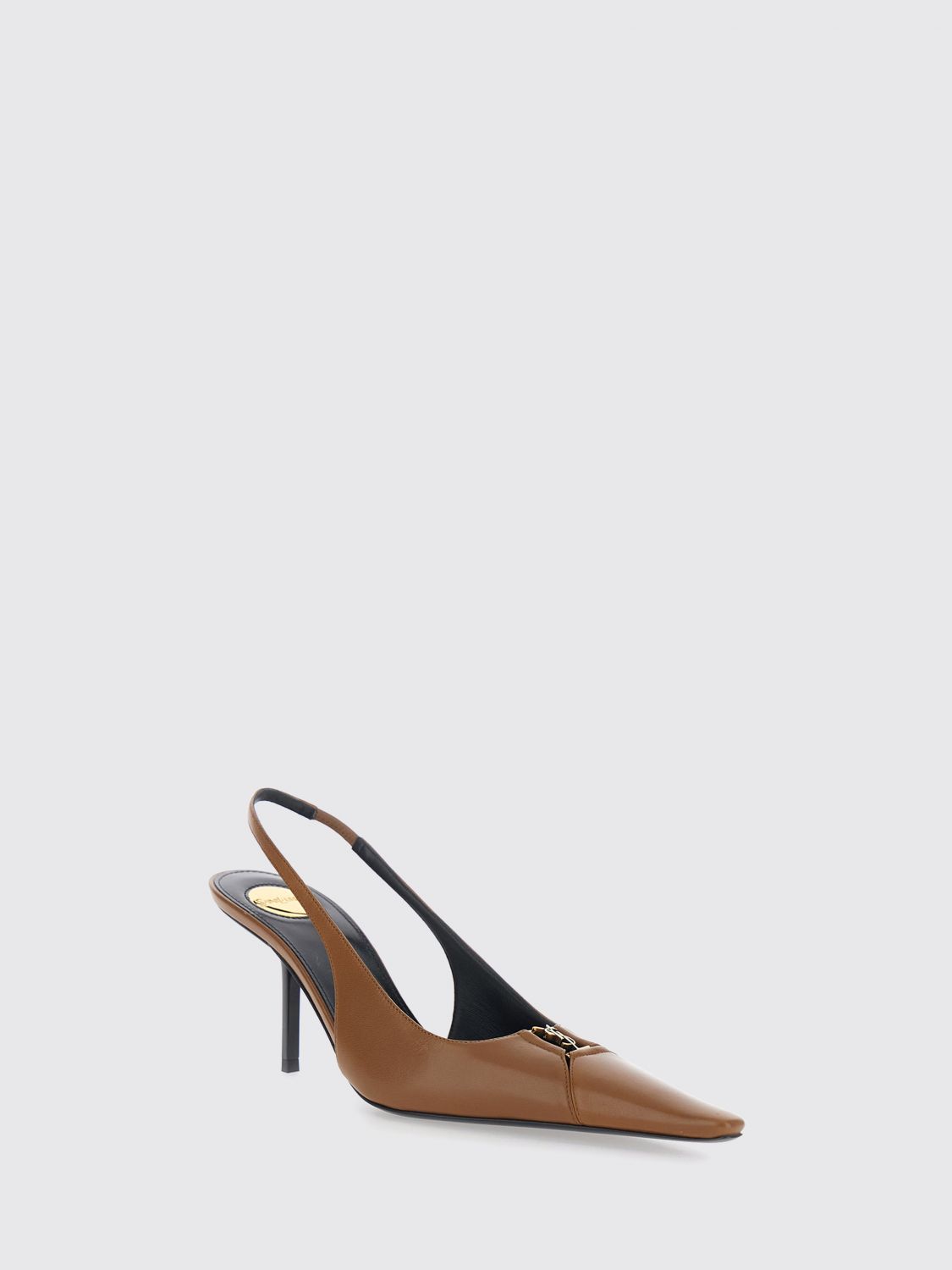 Saint Laurent Heeled Sandal Woman Brown SAINT LAURENT