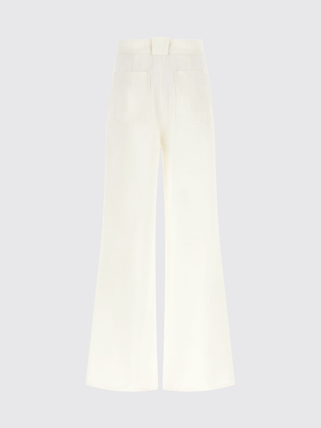 High-Waisted Cotton Flare Trousers Max Mara With Patch Pockets MAX MARA