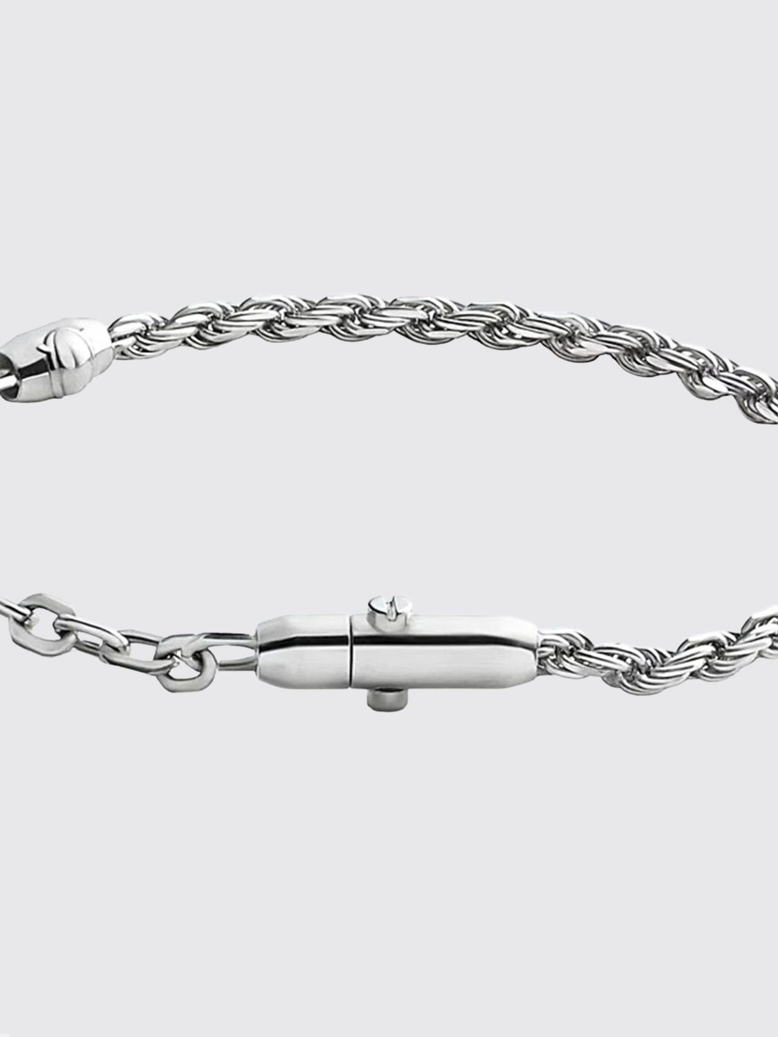 Bottega Veneta Men Sterling Silver Bracelet Bottega Veneta With Hook Closure BOTTEGA VENETA
