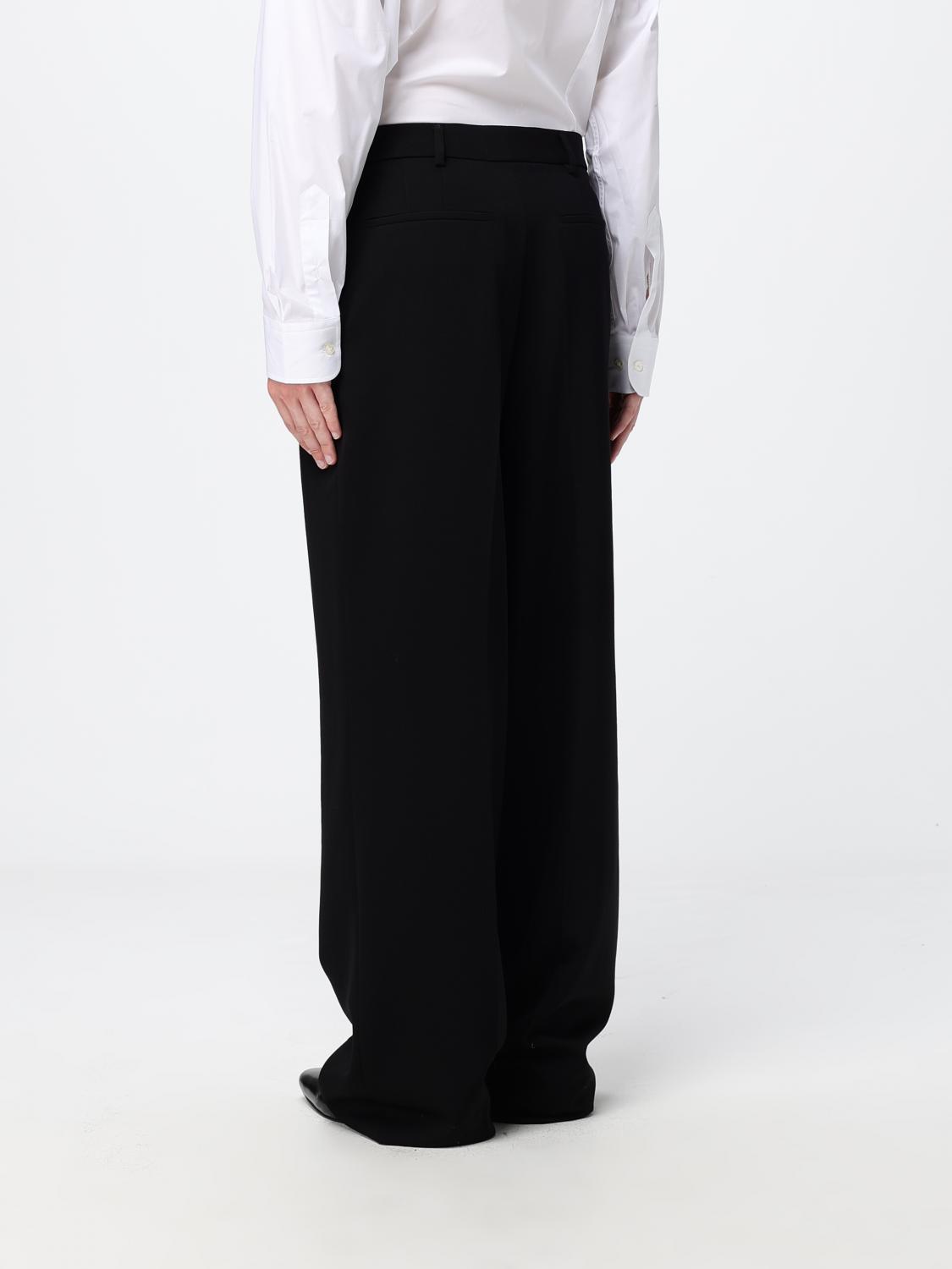 Saint Laurent Men Wide-Leg Wool Tailored Trousers Saint Laurent With A Mid-Rise Waist SAINT LAURENT