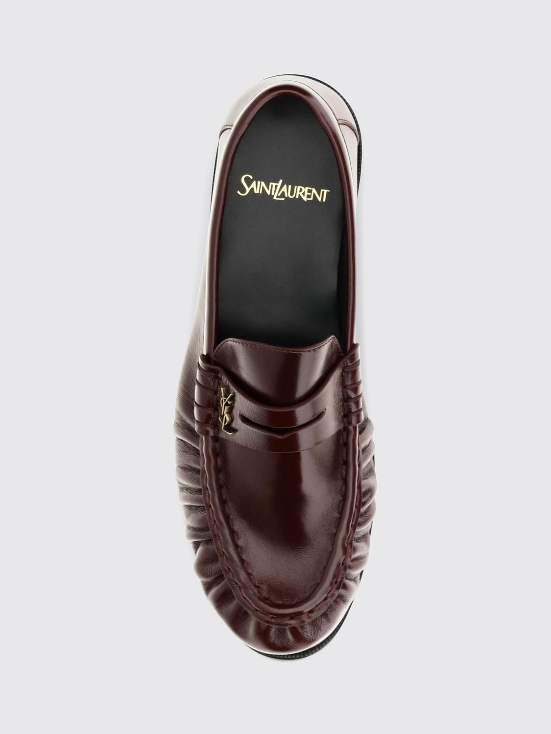 Saint Laurent Women Le Loafer Penny Loafers Saint Laurent In Leather With Ysl Monogram SAINT LAURENT
